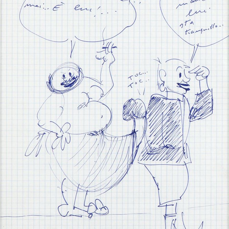 Fellini Federico - Disegno Satirico
