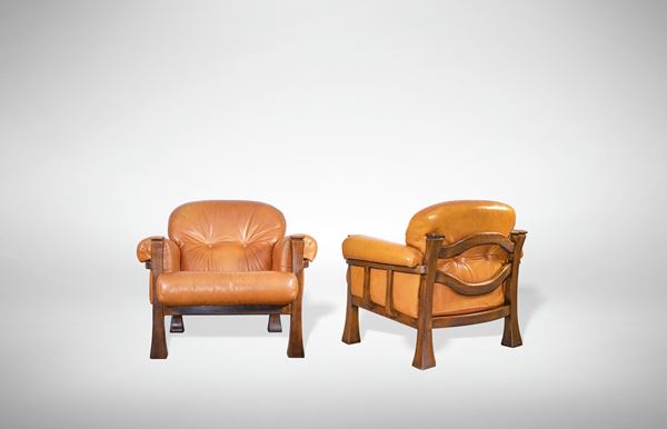 Set di due poltrone vintage