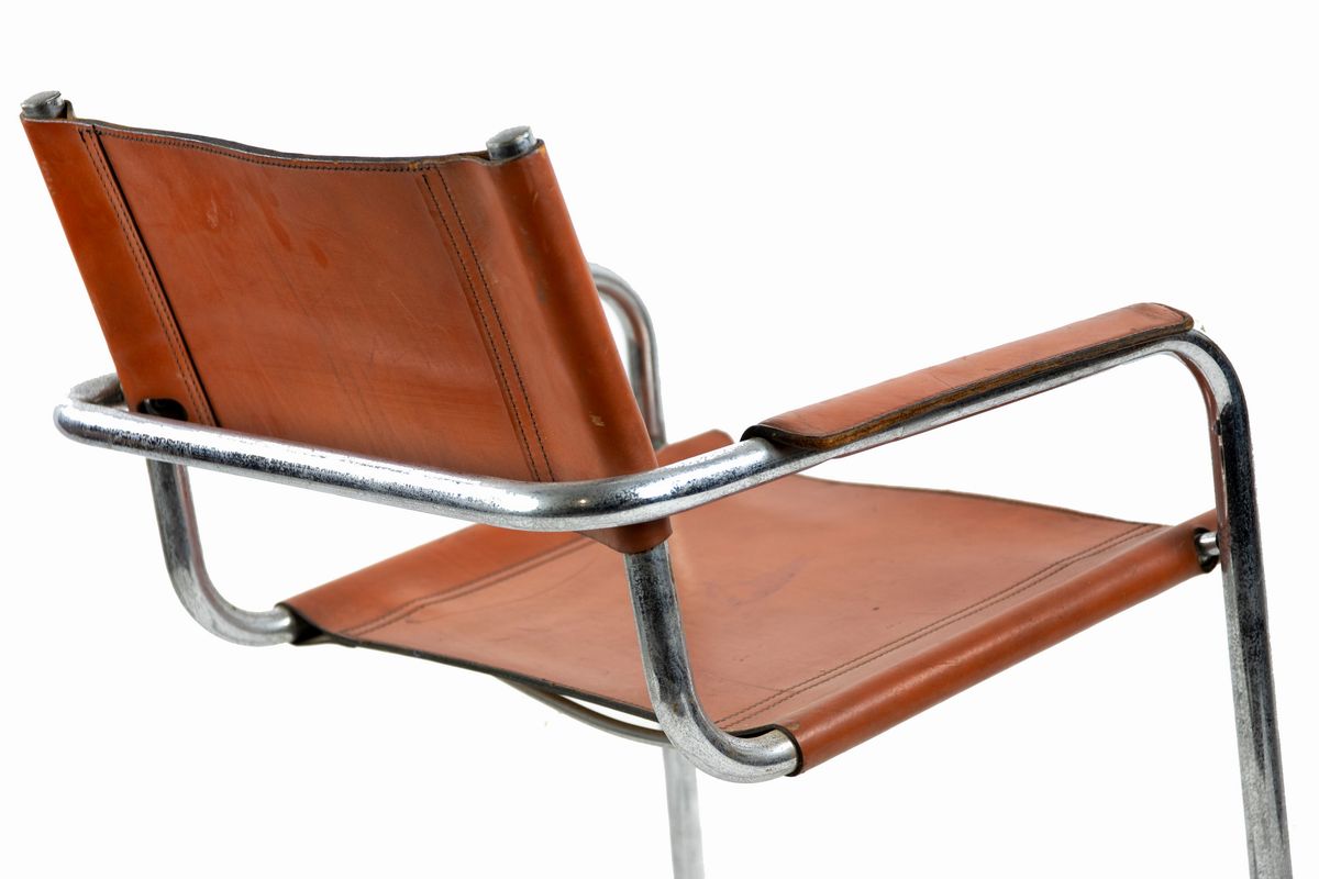 Mart Stam (nello Stile Di) Purmerend, 1899 - Zurigo, 1986 - S34 Poltrona Cognac