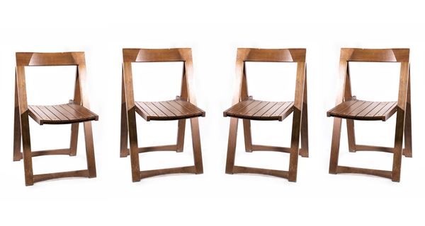 Aldo Jacober - Set of 4 Trieste Folding Chair for Bazzani