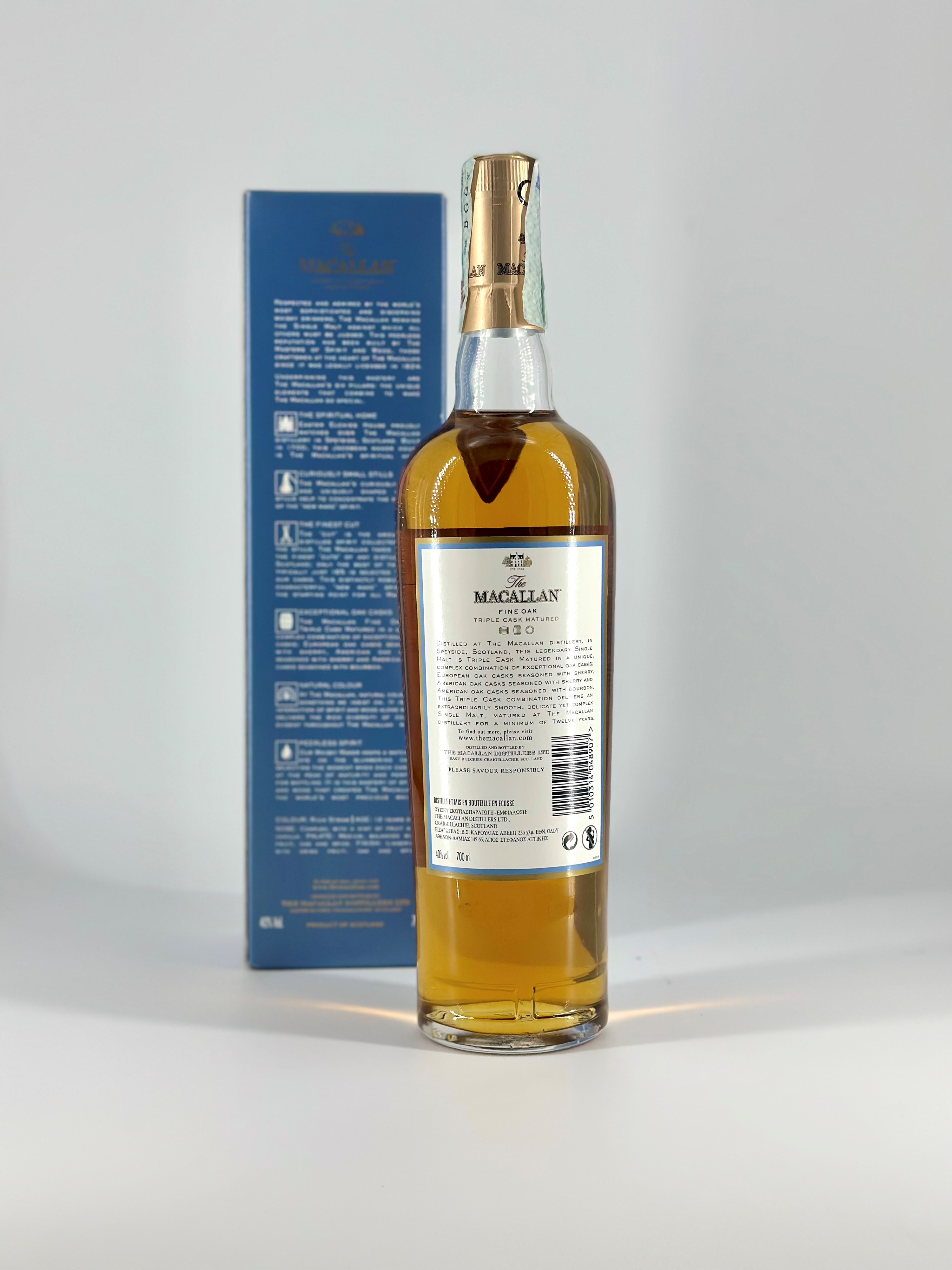 The Macallan Single Highland Malt Scotch Whisky 12 Years Old Fine Oak