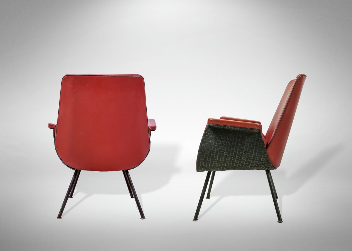 Gastone Rinaldi Padova, 1920 - 2006 - Coppia di Poltrone Vintage