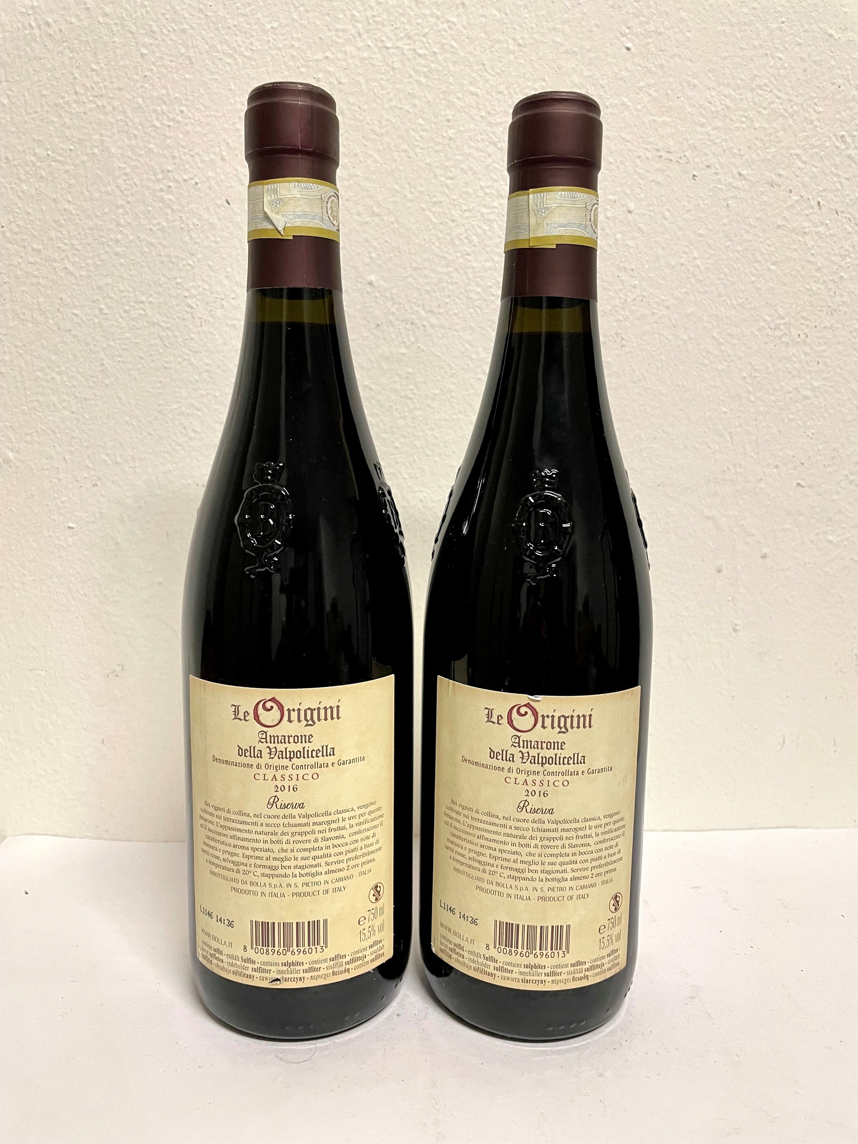 Bolla, le Origini Amarone della Valpolicella Riserva