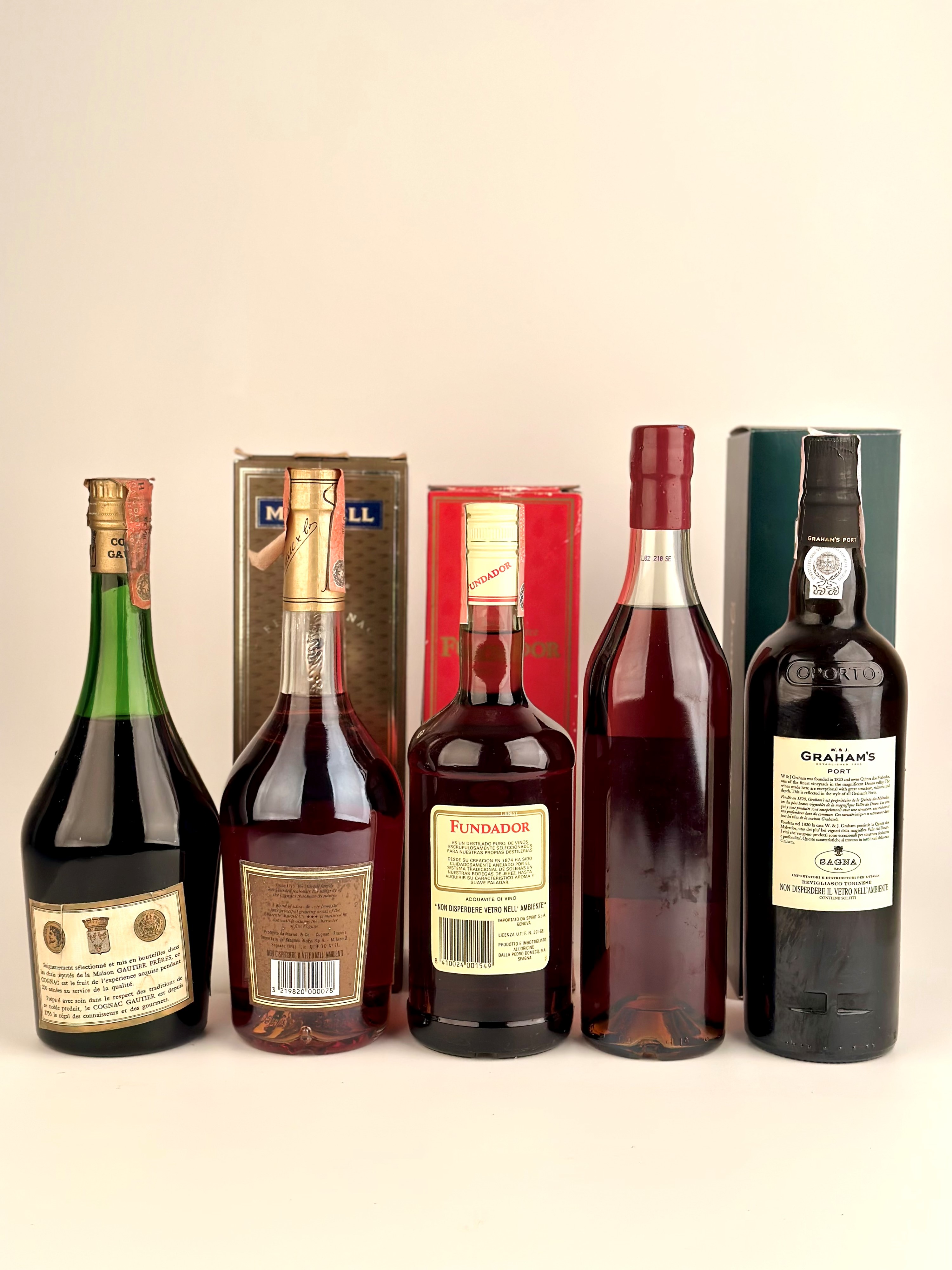 Napoleon Cognac Gautier Martell V.s. Fine Cognac Brandy De Jerez Bodegas Fundador Pedro Domecq So...