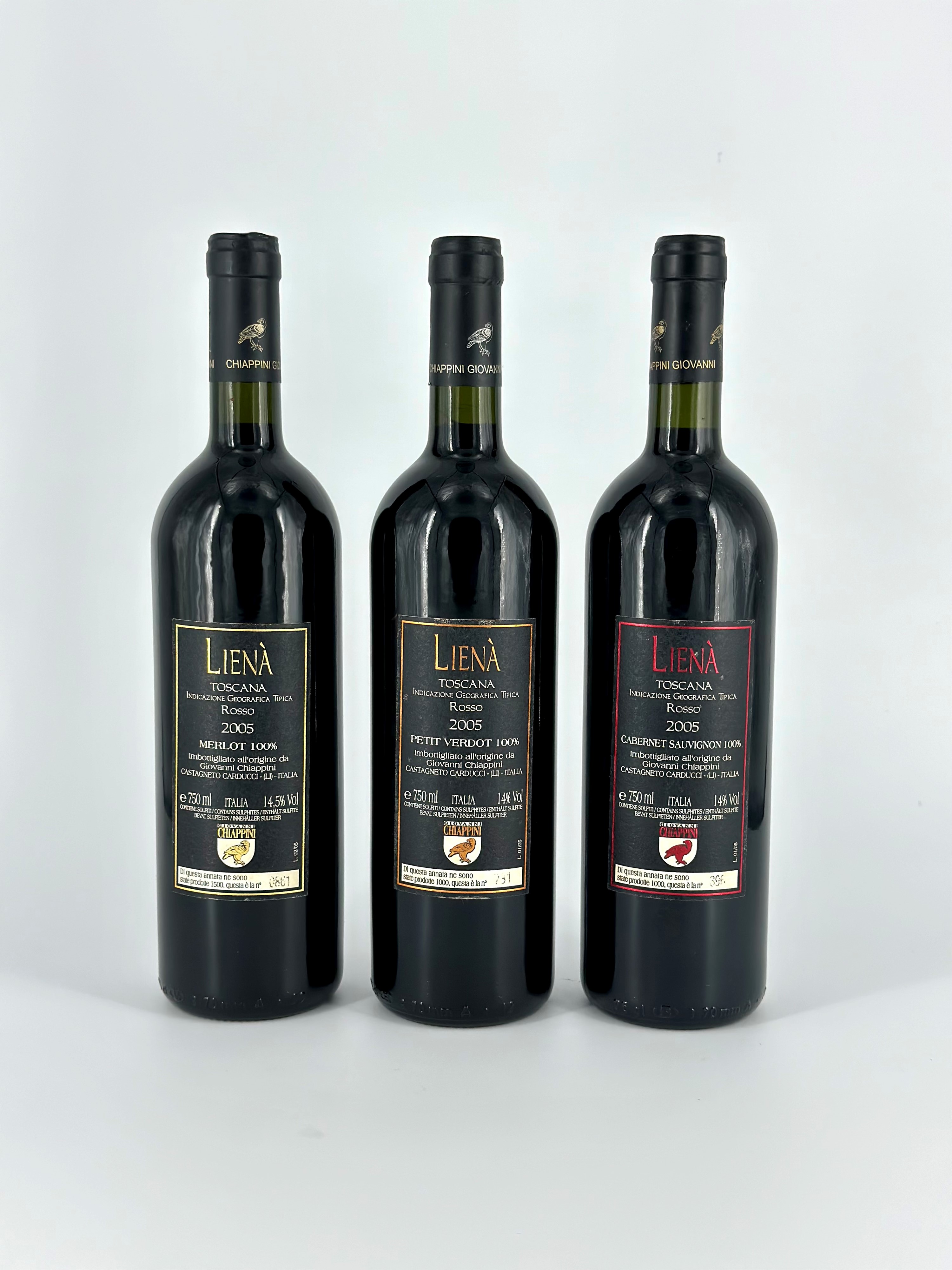 Giovanni Chiappini, Lienà Merlot - Lienà Petit Verdot - Lienà Cabernet Sauvignon