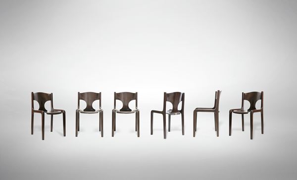 Augusto Bozzi - Set of 6 Vintage Chairs