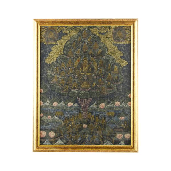 Storia di Budda  (XIX/XX secolo)  - dipinto ad olio su tela  - Asta Smart Auction:  [..]