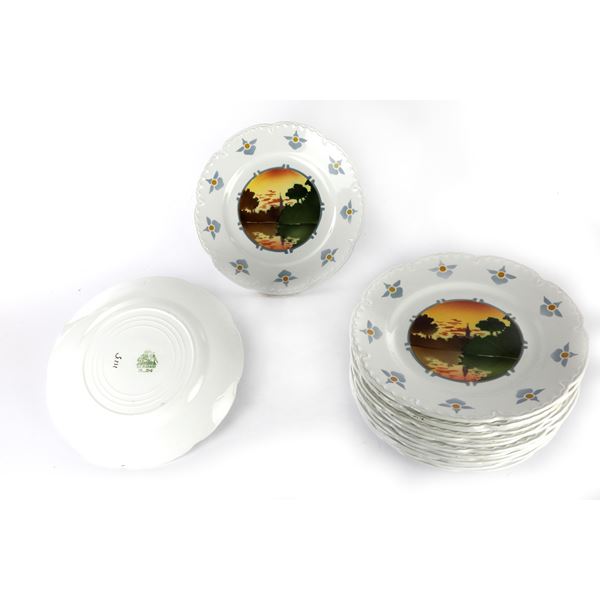 Lot of 15 dessert plates