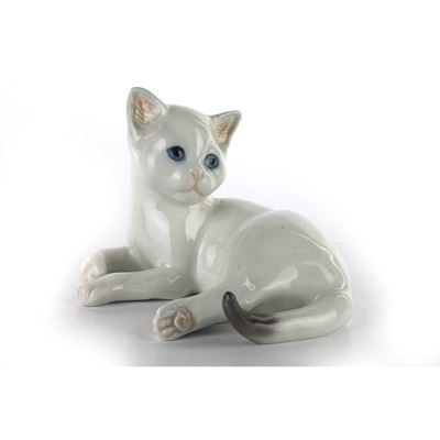 Gatto in Porcellana Policroma Royal Copenhagen