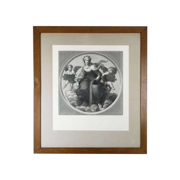 Allegory engraving on paper