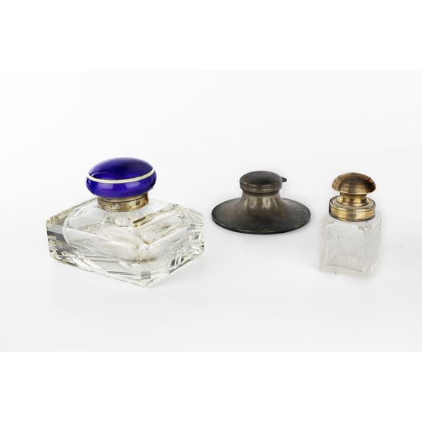 Lot of 3 different inkwells