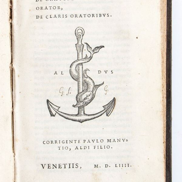 CICERONE: DE ORATORE LIBRI III. Venezia Manuzio 1554