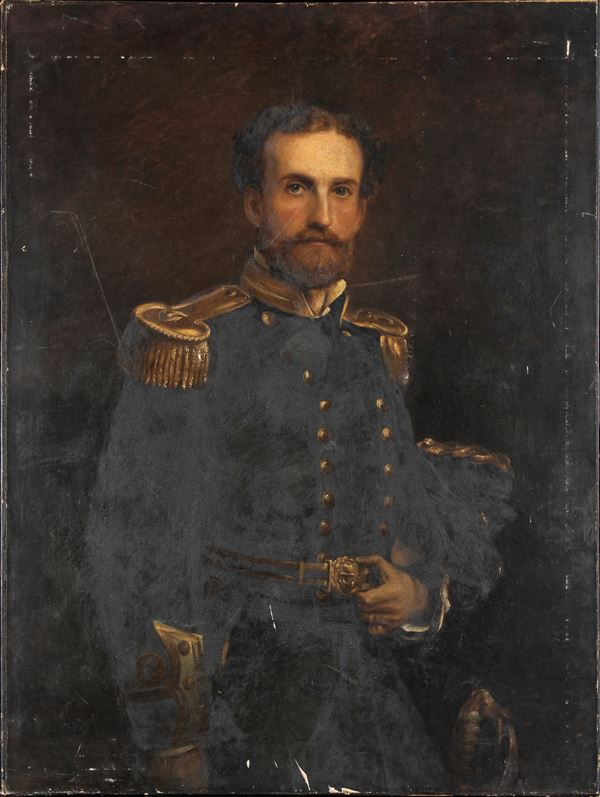 A portrait of a Royal Navy officer, United Kingdome  (end XIX cent.)  - oil - Auction Militaria, Medals and Orders of Chivalry - Bertolami Fine Art - Casa d'Aste