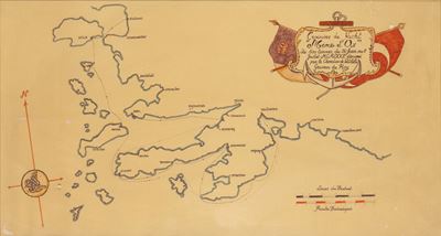 Disegno Raffigurante la Rotta Percorsa dallo Yatch D'os