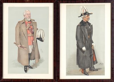 Lotto di Due Stampe Raffiguranti Uniformi Inglesi