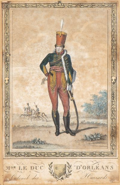 Stampa Acquarellata Raffigurante il Duca D'orleans