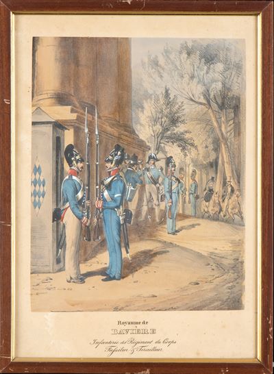 Stampa Raffigurante il Cambio della Guardia