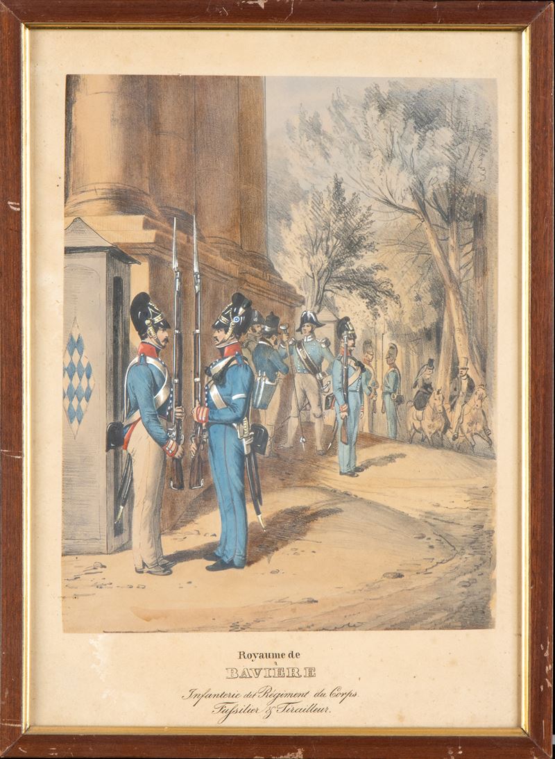 Stampa Raffigurante il Cambio della Guardia
