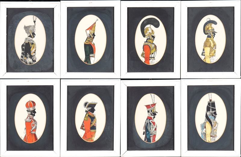 John Mollo. Lotto di Otto Silhouettes.