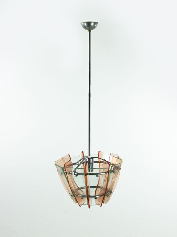 Pink and Green Vintage Chandelier