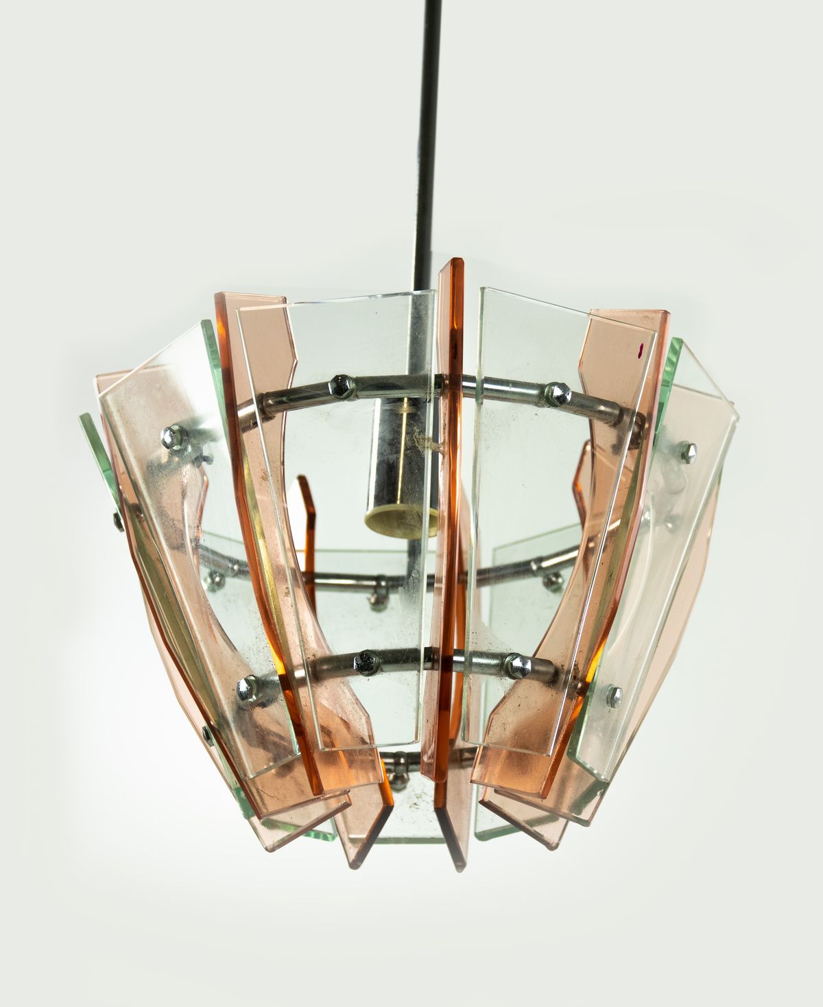 Lampadario Vintage Rosa e Verde