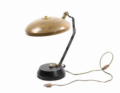 Lampada da Tavolo Vintage in Metallo e Ottone