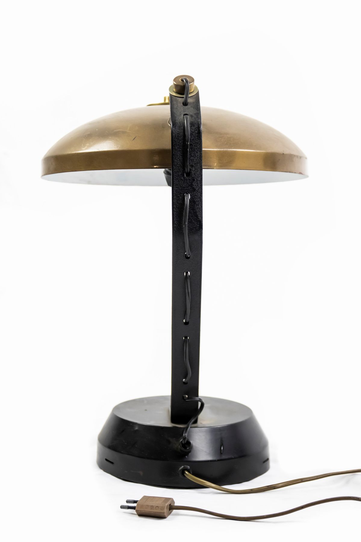 Lampada da Tavolo Vintage in Metallo e Ottone