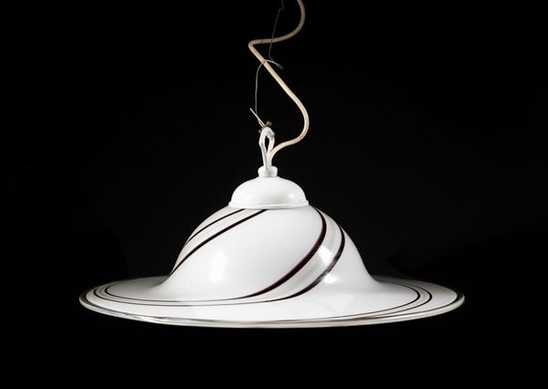 Murano Black and White Lamp
