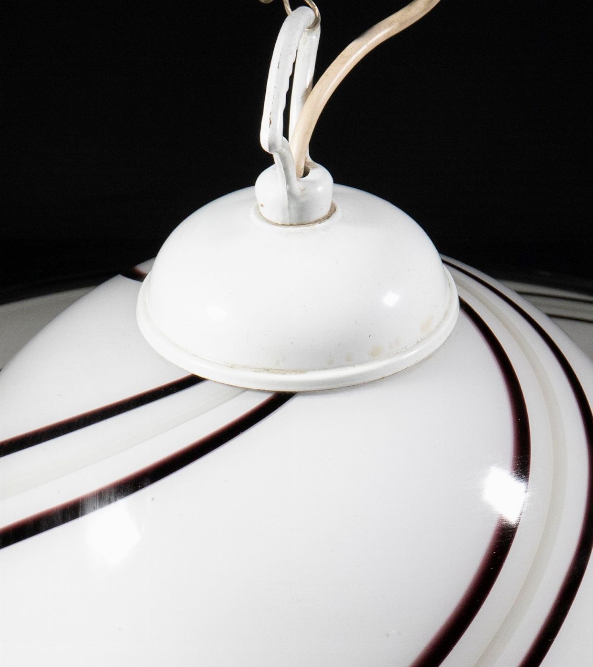 Lampadario di Murano Bianco e Nero