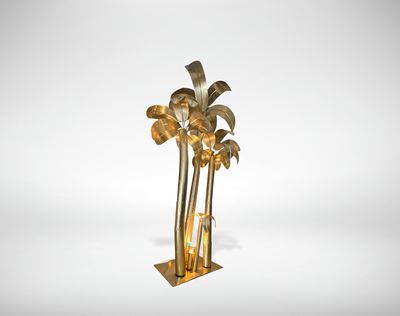 Lampada da Terra Vintage a Forma di Palma in Stile Regency