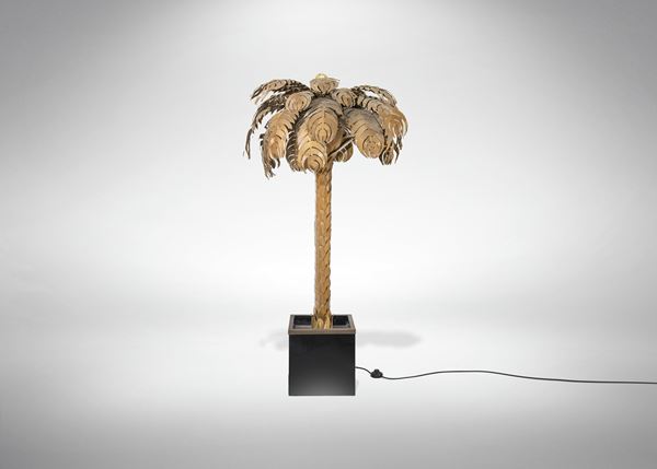 Vintage palm tree floor lamp