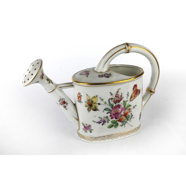 White porcelain watering can