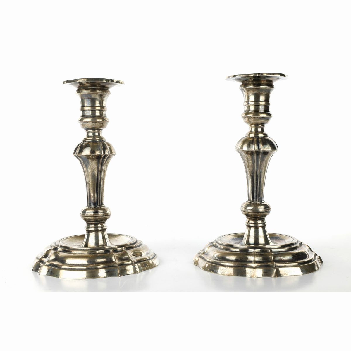Coppia di Candelieri in Argento 800/1000