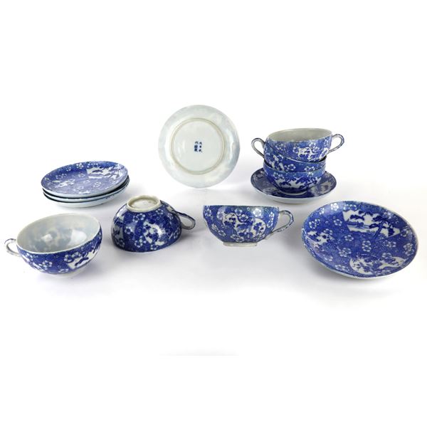 Lot of 6 teacups with 6 placemats