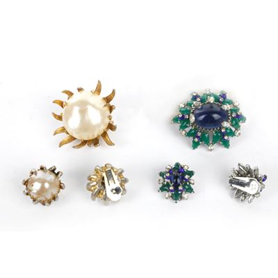 Due Coppie di Parure con Orecchini a Clip