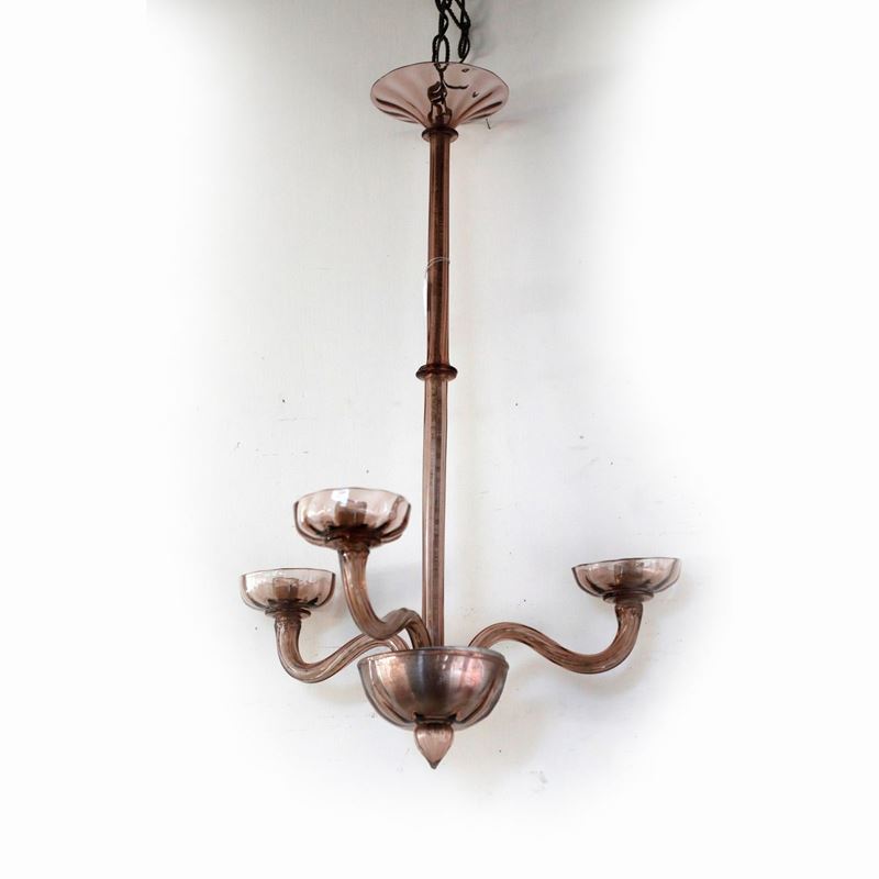 Lampadario in Vetro Soffiato