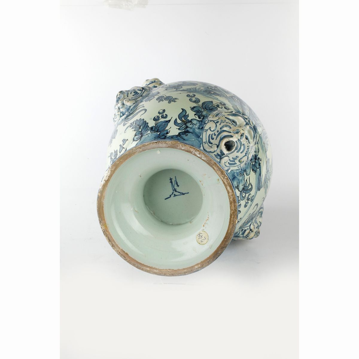 Idria in Ceramica Biansato con Personaggi e Paesaggio
