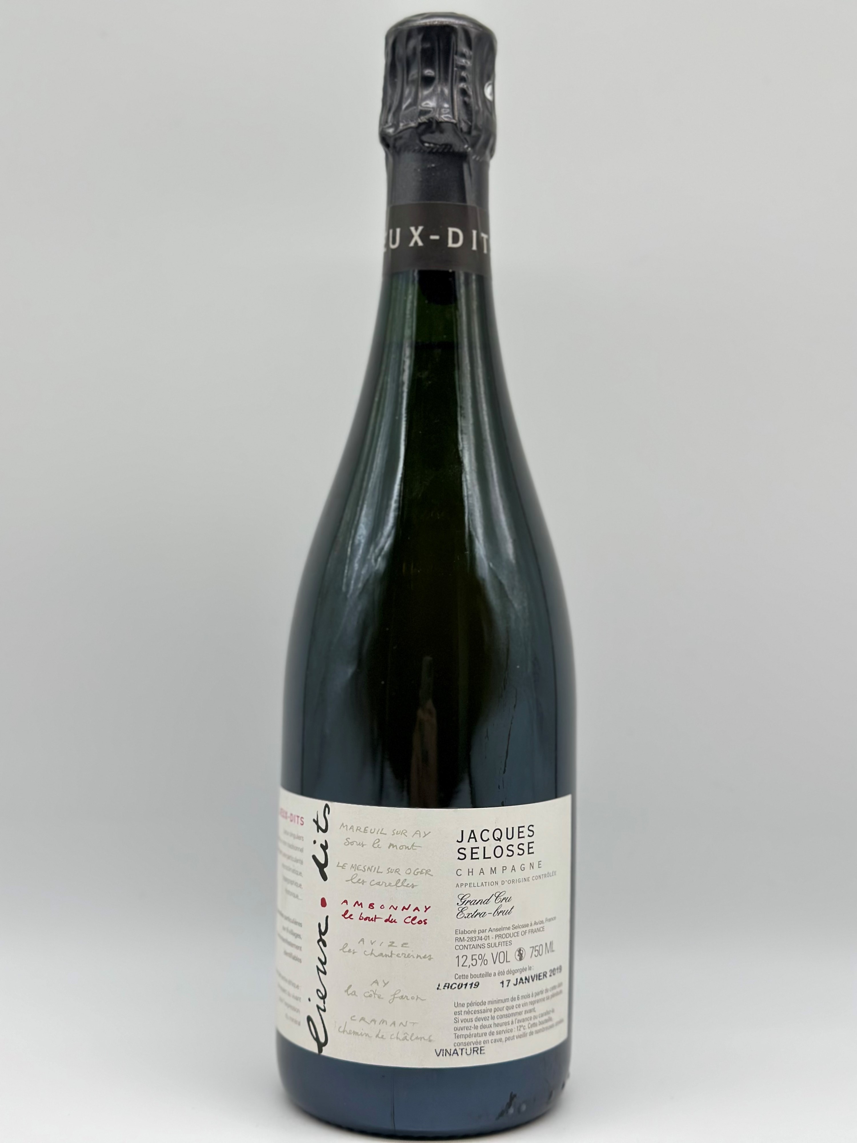 Jacques Selosse, Lieux-dits Collection Extra Brut