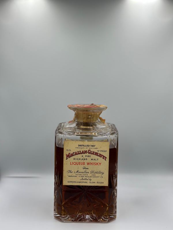 The Macallan Liquer Whisky Gordon e Macphail Crystal Decanter 1937