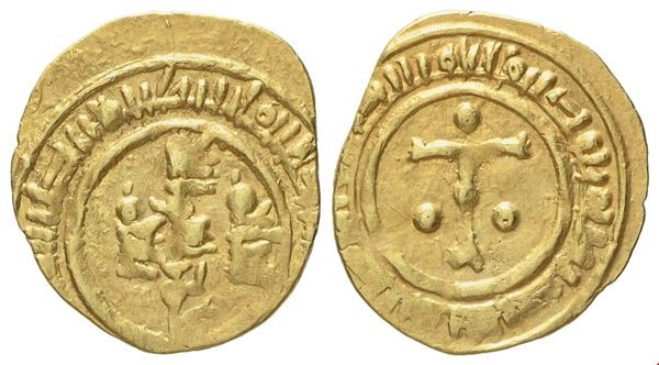 MESSINA. Regno di Sicilia. Ruggero I duca (1072-1101). Tarì. Au (0,9 g; 13,9 mm)