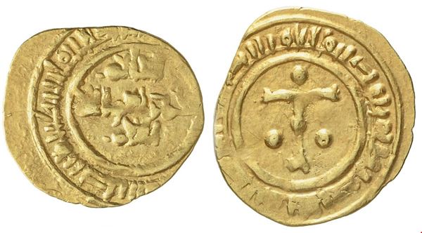 MESSINA. Regno di Sicilia. Ruggero I duca (1072-1101). Tarì. Au (0,9 g; 13,9 mm)