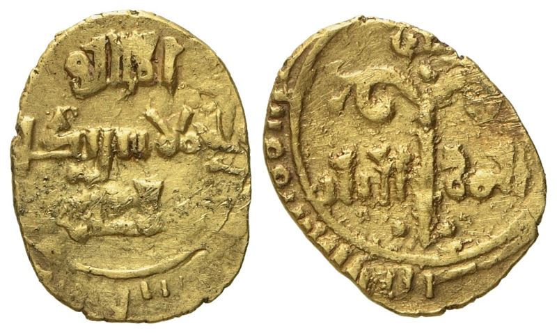 Messina. Regno di Sicilia. Ruggero II Duca (1105 - 1154). Tarì. Au (0,83 G; 13,1 MM)