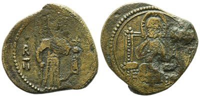 Ruggero II, Follaro del Regno di Sicilia (1105-1154), Cu (4,64 g) Spahr 53, Mir 19