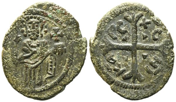 MESSINA. REGNO DI SICILIA. Ruggero II (1105-1154). Follaro. Cu (3,66 g; 21,7 mm). Spahr 54. Mir 20. R.