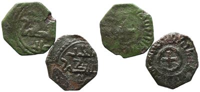 Ruggero II, Lotto di 2 follari (mezzi follari), Regno di Sicilia