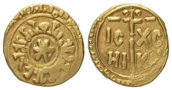 MESSINA. Regno di Sicilia. Tancredi (1190 - 1194). Tarì. Au (1,33 g; 12 mm)  - Asta Monete e medaglie medievali e moderne italiane ed estere - Bertolami Fine Art - Casa d'Aste