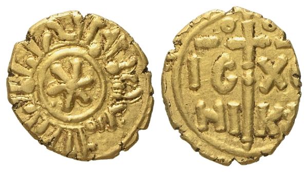 MESSINA. Regno di Sicilia. Tancredi (1190 - 1194). Tarì. Au (1,14 g; 11 mm).  - Asta Monete e medaglie medievali e moderne italiane ed estere - Bertolami Fine Art - Casa d'Aste