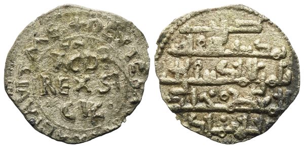 PALERMO. REGNO DI SICILIA. Tancredi re (1190-1194). Medalea tercenari. Ag (0,84 g; 16,8 mm) Spahr 135. Mir 450. RR.
