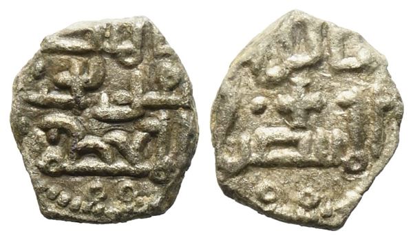 PALERMO. REGNO DI SICILIA. Tancredi (1190-1194). Kharruba, frazione o 1/8 Dirhem. Ag (0,50 g)