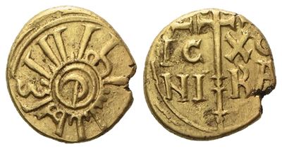 Messina. Regno di Sicilia. Tancredi (1190 - 1194). Tarì. Au (1,65 G; 11,27 MM)